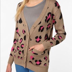 UO Lucca Couture cheetah print cardigan